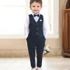 Boys’ Preppy School Uniform 4 Pcs Set