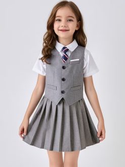 Girls’ 3-Piece Elementary School Uniform Set