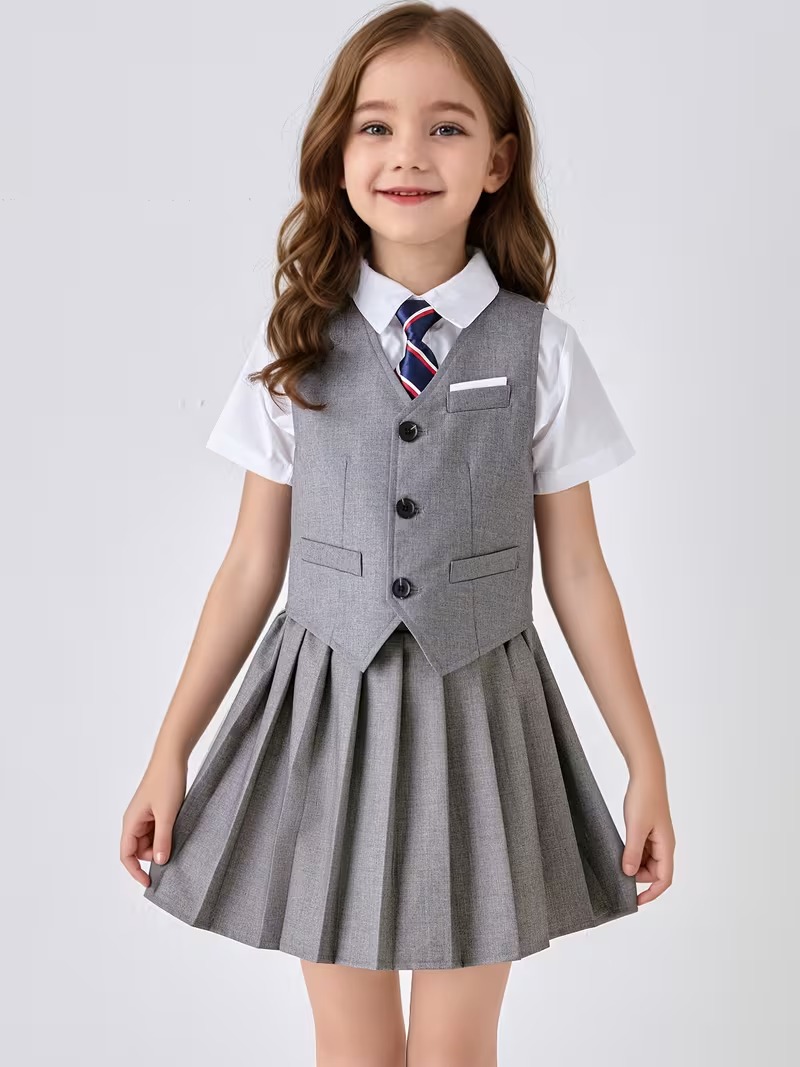 Girls’ 3-Piece Elementary School Uniform Set