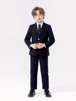 Boys’ 3-Piece British Style School Uniform Suit Set